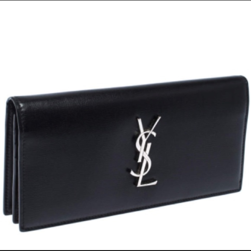 YSL Leather Medusa Continental Wallet